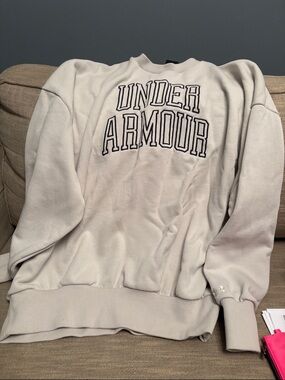 Under Armour Women's Crewneck Sweatshirt in Light Gray with Logo New Small
